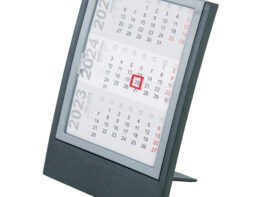 Kalendar stolni-pomični 13×17,5cm metalik sivi