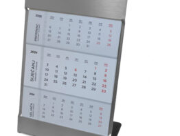 Kalendar stolni-pomični 11,5×17,8cm inox postolje