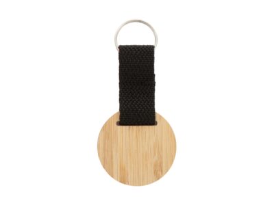 Stropp, bamboo keyring, round
