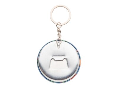 KeyBadge Bottle, pin button keyring