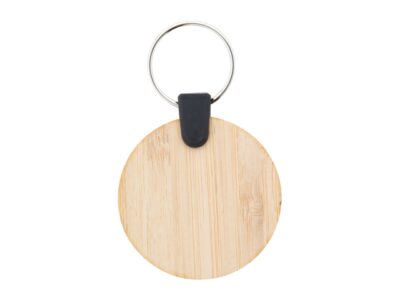 Bambry, bamboo keyring, round