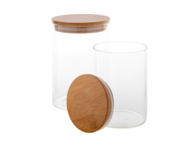 Momomi, glass storage jar
