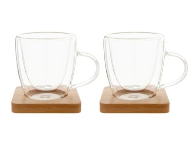 Mocaboo, glass espresso cup set