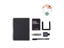 STARTER KIT INFINITEBOOK A5 PLANNER TEXTURE. Komplet koji sadrži “Infinitebook” s tvrdim koricama, 1 komplet za čišćenje, 1 marker i 1 držač za kemijsku olovku (33210)