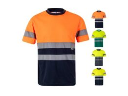 VL BRAHMA. Dvobojna tehnička bird-eye majica (140g/m²), od poliestera (100%) (36093)