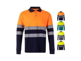 VL PLUTO. Dvobojna piqué polo majica (150g/m²) s dugim rukavima, od pamuka (55%) i poliestera (45%) (36139)