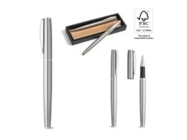 ELLA. Set rolera i kemijske olovke s tijelom od nehrđajućeg čelika (53% rSS) s kopčom (91781)