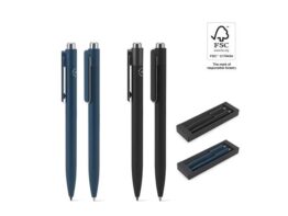 KYLIE SET. Set koji se sastoji od kemijske olovke i olovke bez tinte, obje izrađene od aluminija (94% reciklirano) (91980)