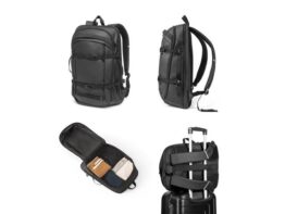 KAMPALA. Ruksak za prijenosno računalo od 900D, recikliranog poliestera visoke gustoće, s vodootpornim premazom i podstavom od 210D recikliranog poliestera 17’3″ (92363)