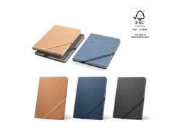 HUXLEY. Bilježnica A5 formata s tvrdim koricama, izrađena od vodootpornog papira i liniranim stranicama izrađenim od FSC™ certificiranog materijala i drugih kontroliranih materijala (93338)