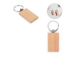 STEWIE. Pravokutni privjesak za ključeve od bukovog drveta (95091)