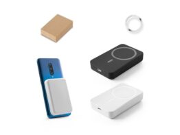 AMPERE 10. 10’000 mAh magnetska prijenosna baterija sa superbrzim bežičnim punjačem od 15 W, recikliranog ABS-a (100% rABS) (97167)