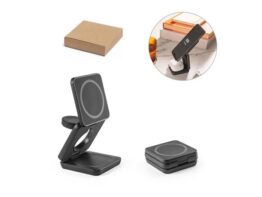 BROGLIE. Superbrzi 15W 3-u-1 magnetski bežični punjač od recikliranog ABS-a (100% rABS) (97169)