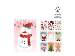 GLIMN. Set od šest listova s ​​božićnim figurama i 3 lista naljepnica (98154)