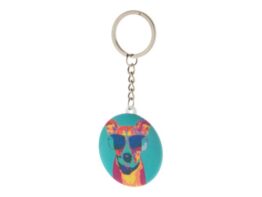 KeyBadge RPET Mini, pin button keyring