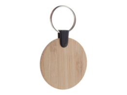 Bambry, bamboo keyring, round