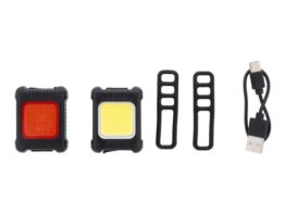Cobik, rechargeable bicycle light set