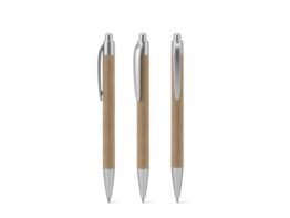 KYRA. Kemijska olovka od 100% recikliranog papira s detaljima od recikliranog ABS-a (100% rABS) (91978)