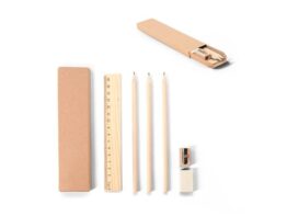 GEOFFREY. Višenamjenski set za pisanje: olovka, šiljilo, gumica i ravnalo (91983)