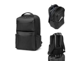 COPENHAGEN. Vodootporni ruksak od recikliranog tkanog kepera s dva velika prednja džepa 17’3″ (92541)