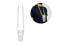 SWINDON. Poliesterska vrpca za sublimaciju s elastičnim držačem za čaše (94414)