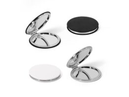 FREYA. Okruglo ogledalo s dvostranim prikazom i mat PU vanjštinom (95112)