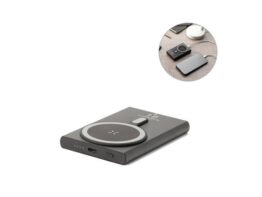 WRIGHT 5. Magnetska prijenosna baterija s izuzetno brzim punjenjem od recikliranog aluminija i recikliranog ABS-a 5’000 mAh (97215)