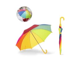 OLIVIA. Dječji šareni kišobran, 19″, od poliestera 190T (99168)