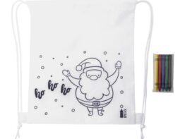 Julfar Bag B, colouring Christmas drawstring bag