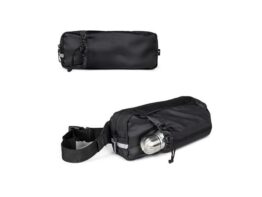 DELFOS POUCH SHINY. 300D recikliranog poliestera (sjajna završna obrada) i 600D recikliranog poliestera ruksak s jednom naramenicom, s podstavom od 210D recikliranog poliestera (92091A)