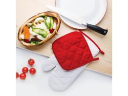 Challah, oven mitt