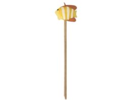 Fish, candle on bamboo