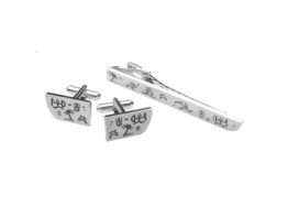 Tahiti, cufflink and tie clips set
