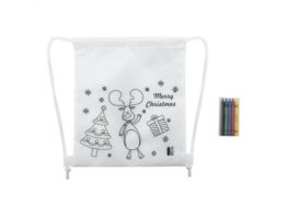 Julfar Bag A, colouring Christmas drawstring bag