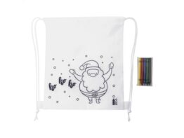 Julfar Bag B, colouring Christmas drawstring bag