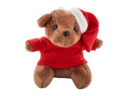 Julnalle, plush Christmas teddy bear keyring