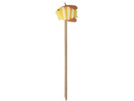 Fish, candle on bamboo